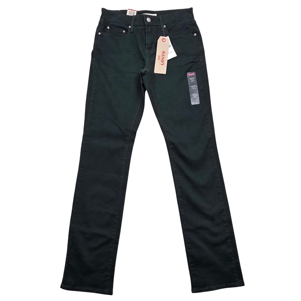 NEW Levis 505 Straight Leg Jeans Mid Rise Stretch Womens W26 L32 Green